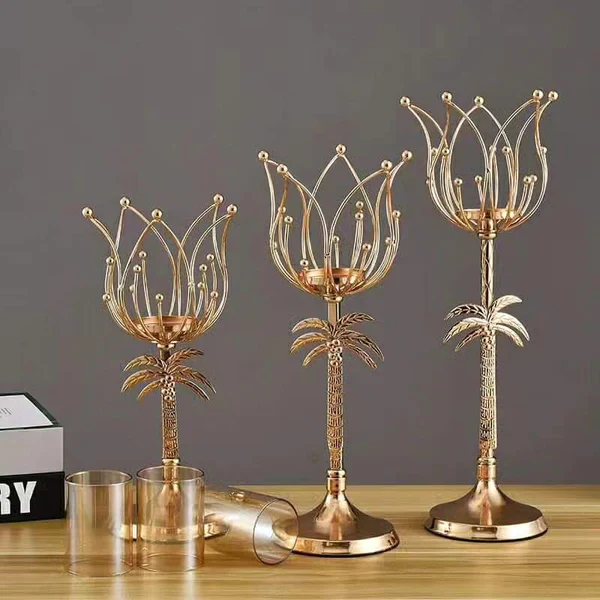 3pcs set New wrought iron candlesticks - Image 2
