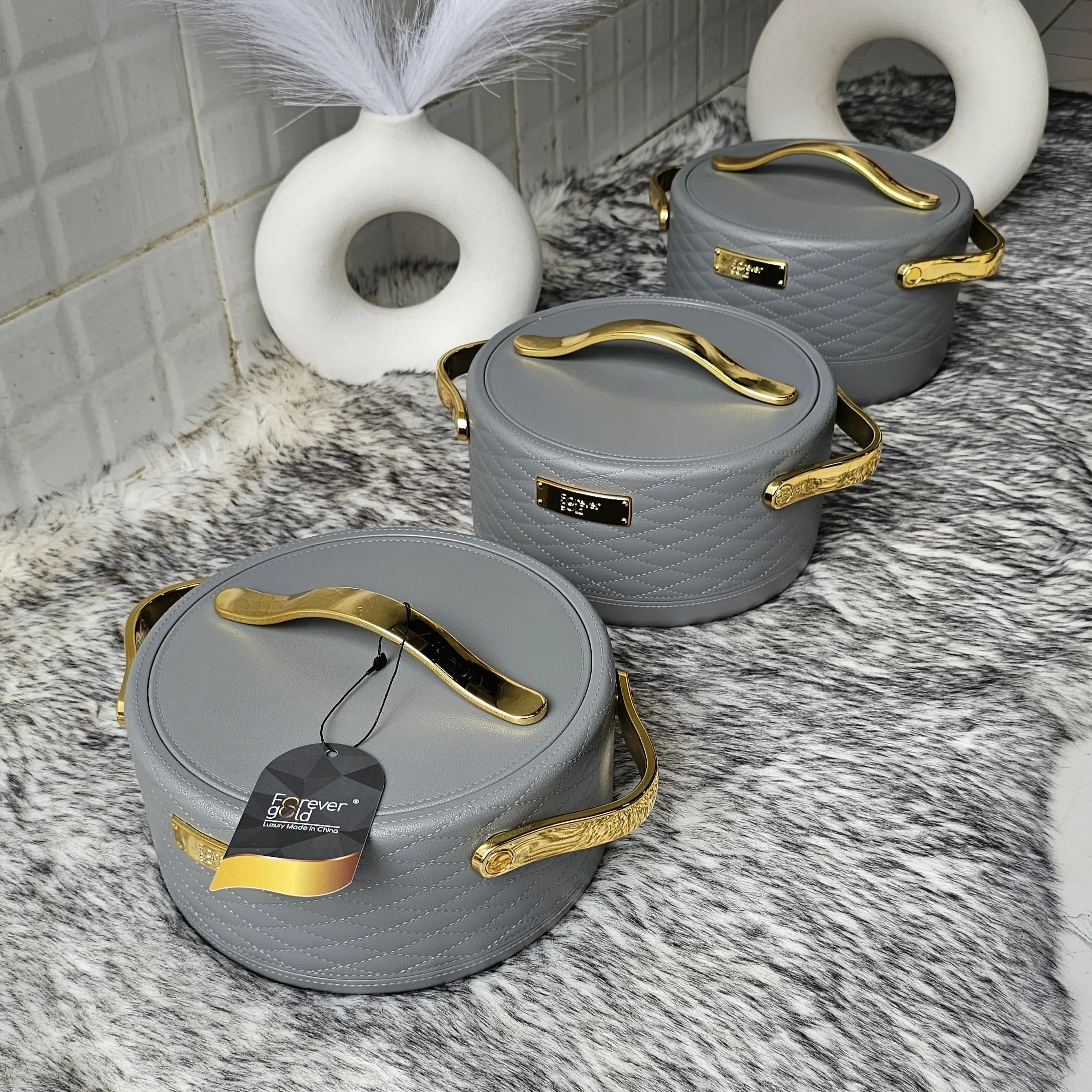 3pcs Set Luxurious Nordic Insulated Hotpots - Image 2