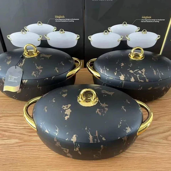 3pcs Set Luxurious Nordic Insulated Hotpots - Image 4