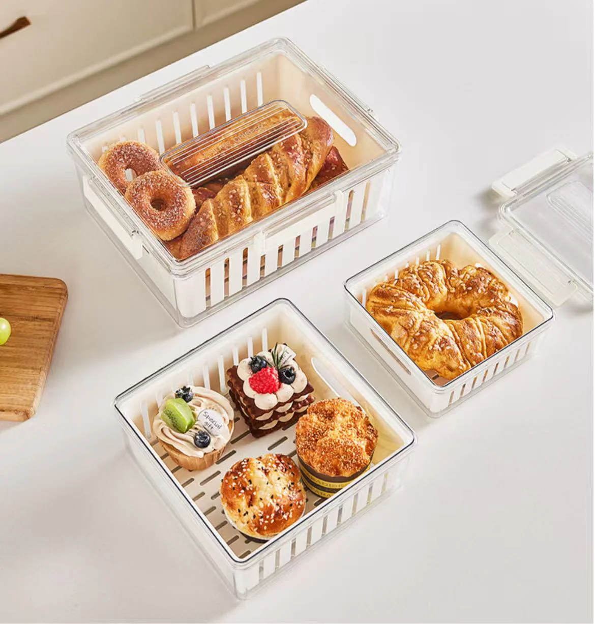 3pcs Stackable Food Storage Containers - Image 3