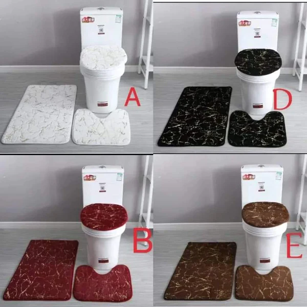 3pcs Toilet Mats Set - Image 2