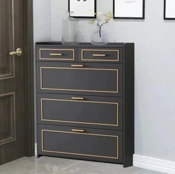 3tier Bucket Flip Shoe rack with two drawers - Image 3