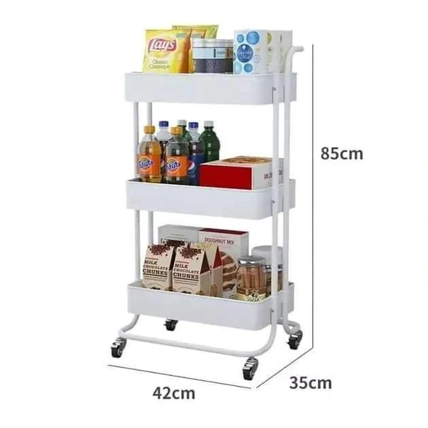 3Tier Multifunctional Rolling Cart - Image 3