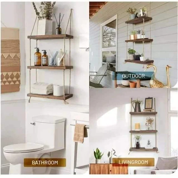 3Tier Rustic floating shelves/ organizer rack - Image 4