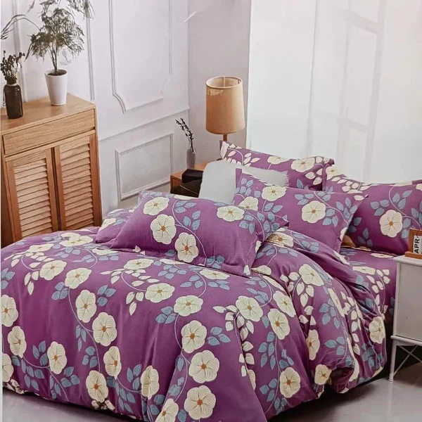4 in 1 Microfibre Double Sided Duvet Cover Set - Image 4