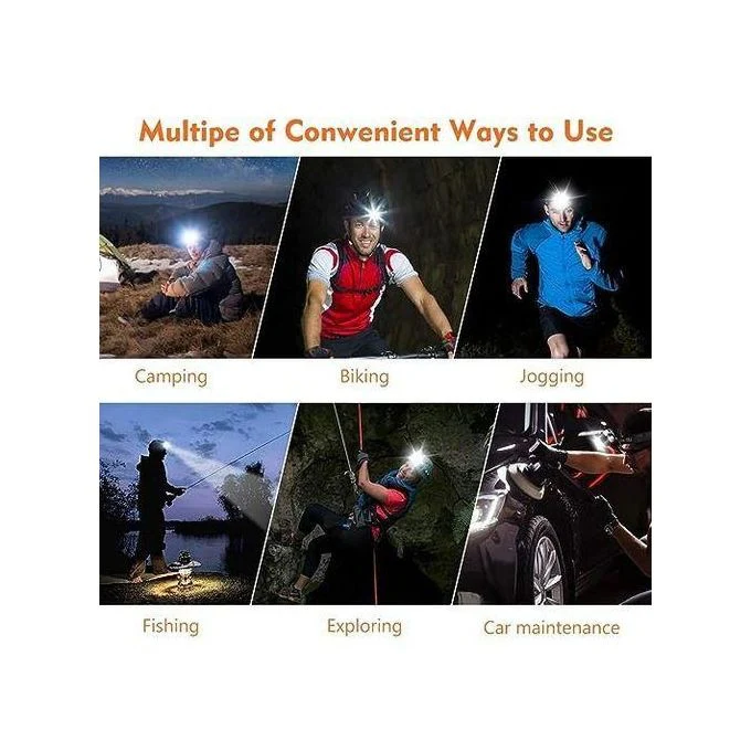 4 in 1 Rechargeable Headlamp,5000 Lumen Waterproof LED Headlight Flashlight Torch - Image 3