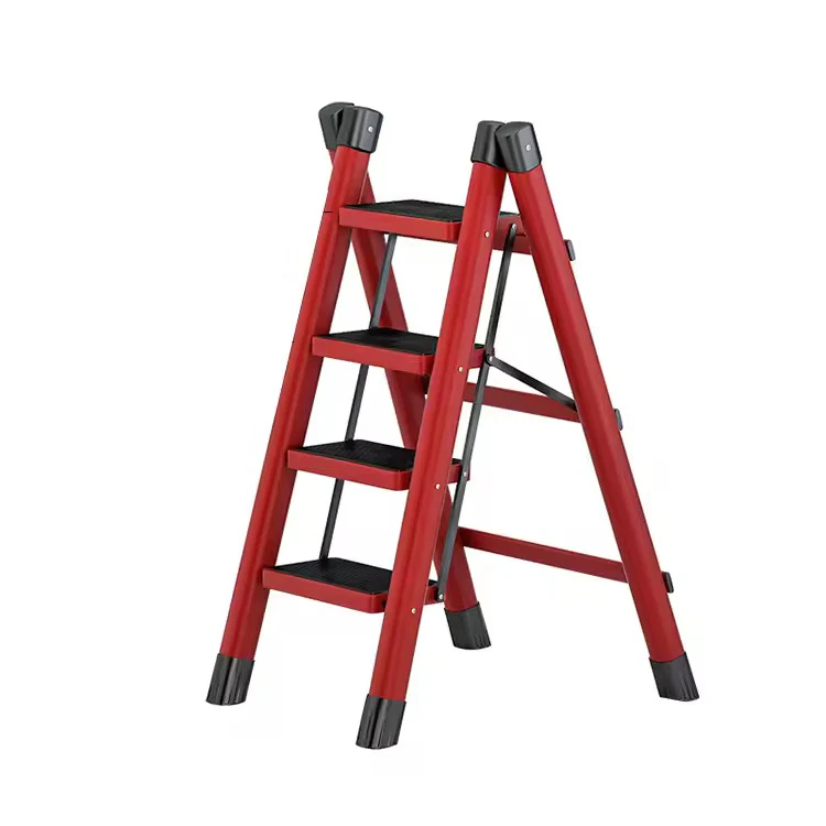 4-Step Collapsible Aluminium Ladder Portable Indoor & Outdoor Household Use - Image 2