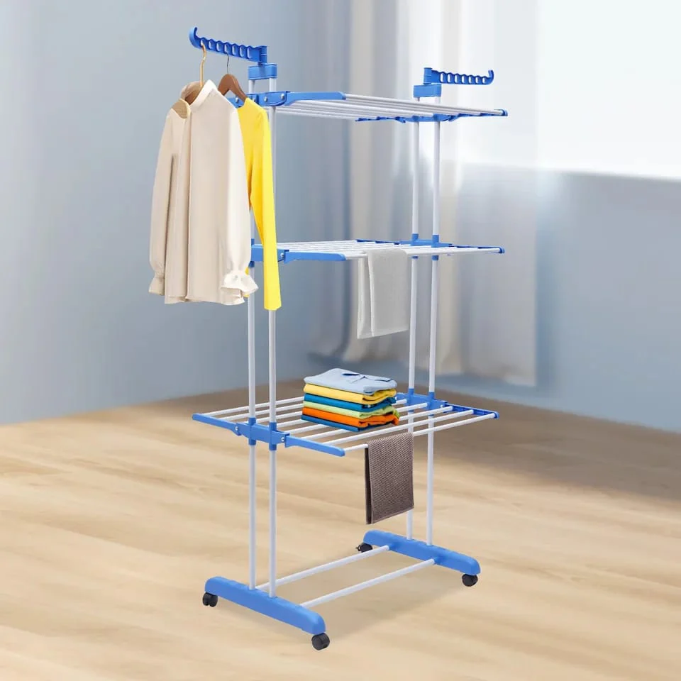 4-Tier Foldable Clothes Drying Rack Stand Airer - Image 5