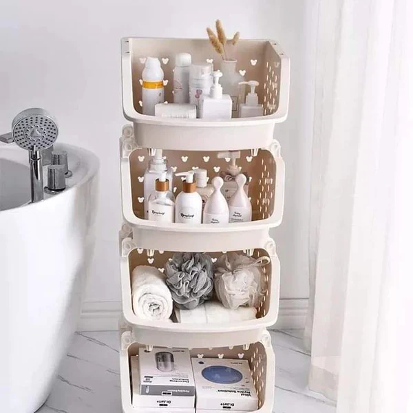 4 tier Multifunctional plastic storage - Image 3