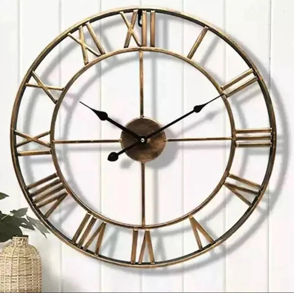 60cm Antique Roman Wall Clock - Image 3