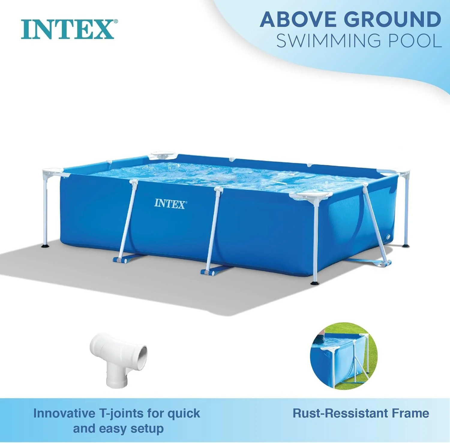 Intex Rectangular Frame Swimming Pool 450 x 220 x 84 cm - Image 3