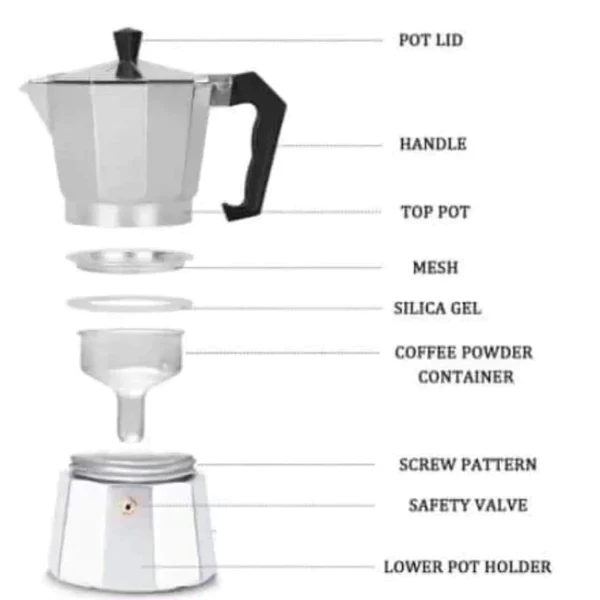 600Ml Aluminium Coffee Maker Pot Italian Style Mocha Pot for Rich Espresso - Image 8
