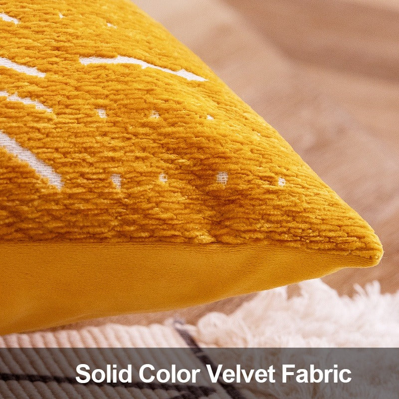 Decorative Throw Pillow Covers 45x45cm Soft Chenille Velvet Cushion Cases for Sofa & Bed | Modern Home Décor - Image 12