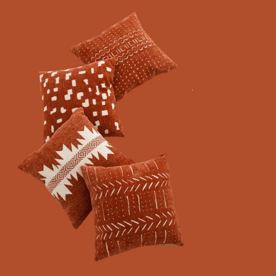 Decorative Throw Pillow Covers 45x45cm Soft Chenille Velvet Cushion Cases for Sofa & Bed | Modern Home Décor - Image 4