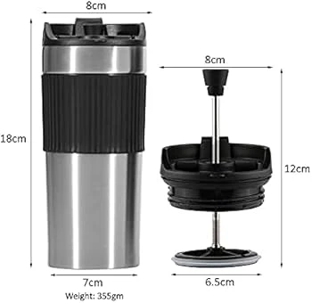 480ml French plunger coffee press thermocup - Image 6