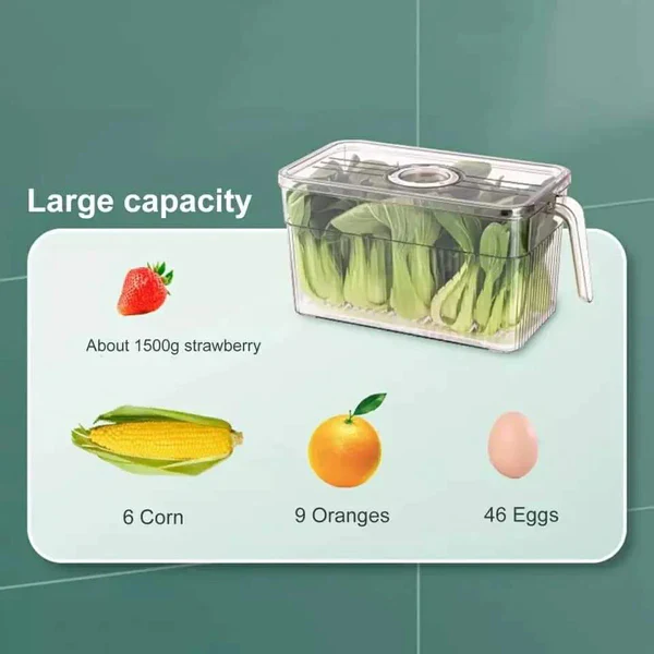 4L Clear Handpull Fridge Refregerator Containers Organizers - Image 4