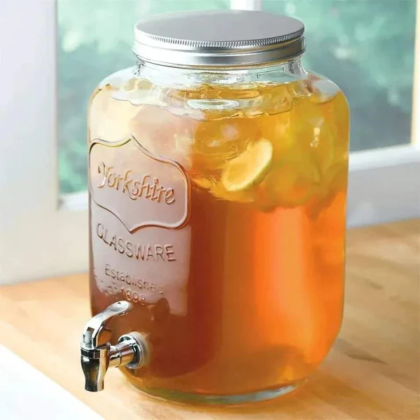4L Glass Juice Dispenser with Tap and Stand - Image 2