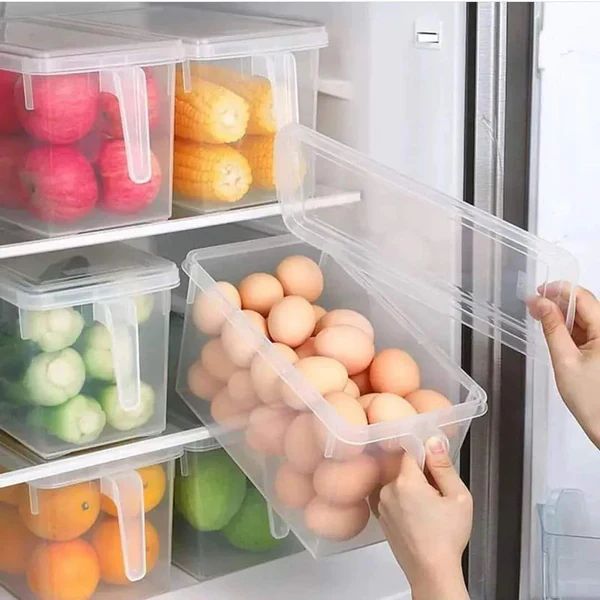 4L Handpull Clear Vegetable Fridge Containers - Image 2