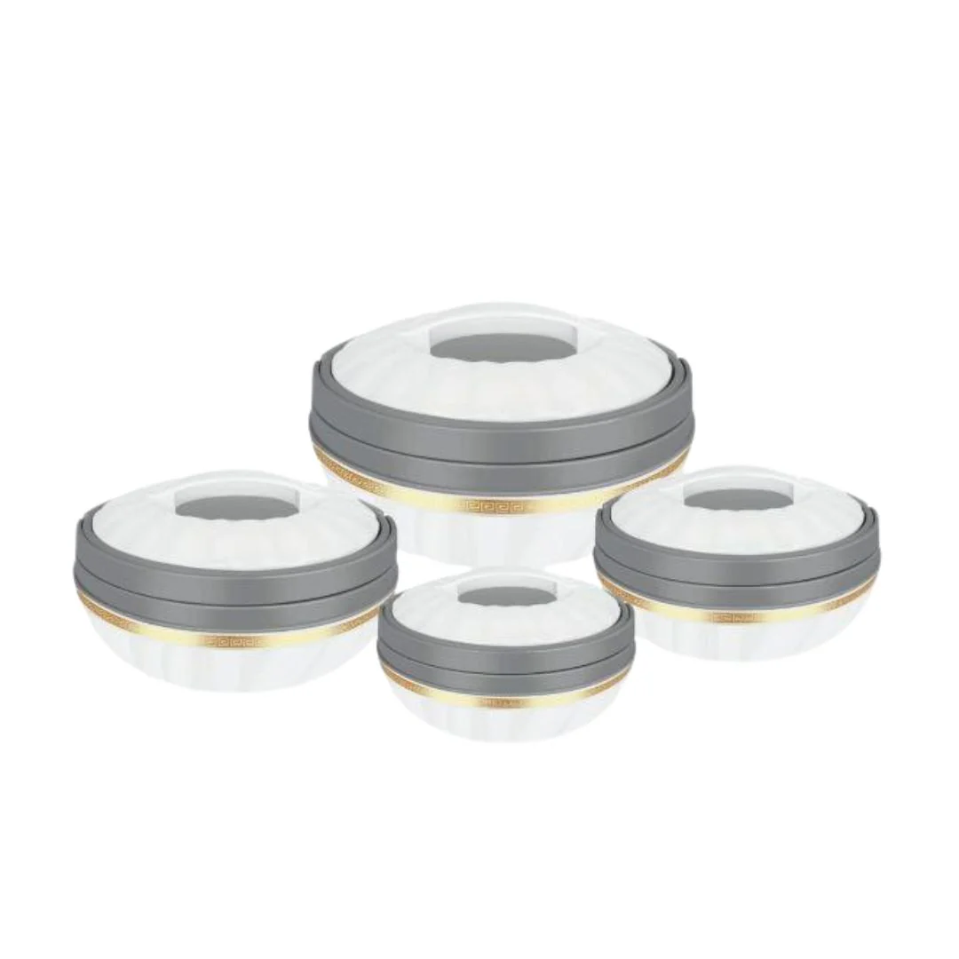 4Pc Plastic Hot Pot Set Thermal Insulated Casserole Hotpot Warmer Serving - Image 2