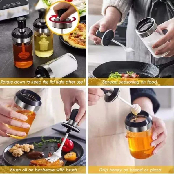 4pcs 250ml Spice canisters with Scooping spoons - Image 2
