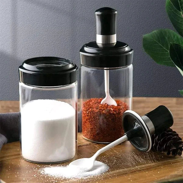 4pcs 250ml Spice canisters with Scooping spoons - Image 3