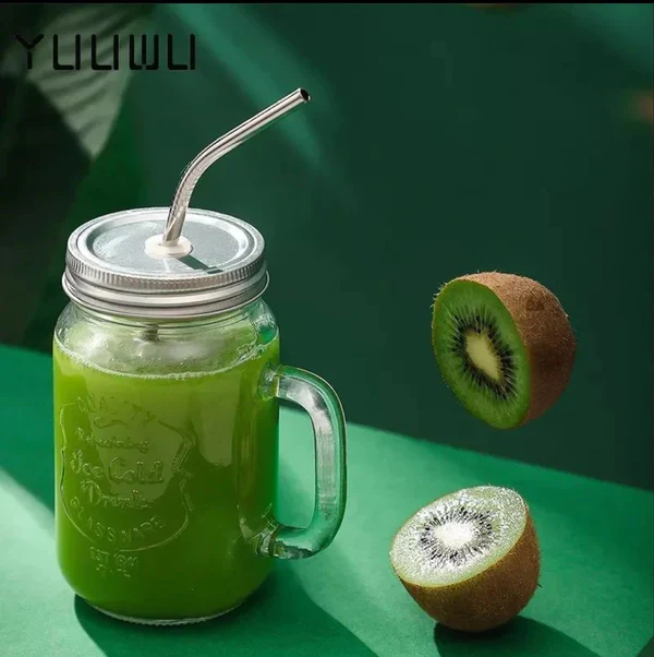 4pcs Glass Smoothie Mason Jars - Image 2