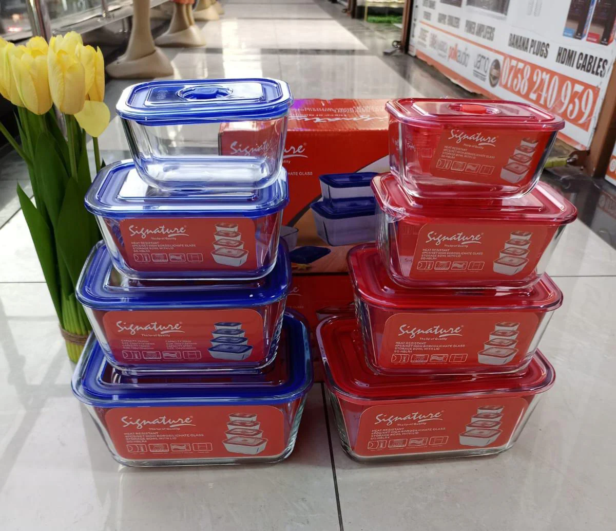 4pcs/set High Borosilicate Glass Storage bowl with lid - Image 2