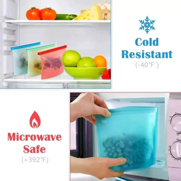 4pcs Silicon Fridge bags - Image 4