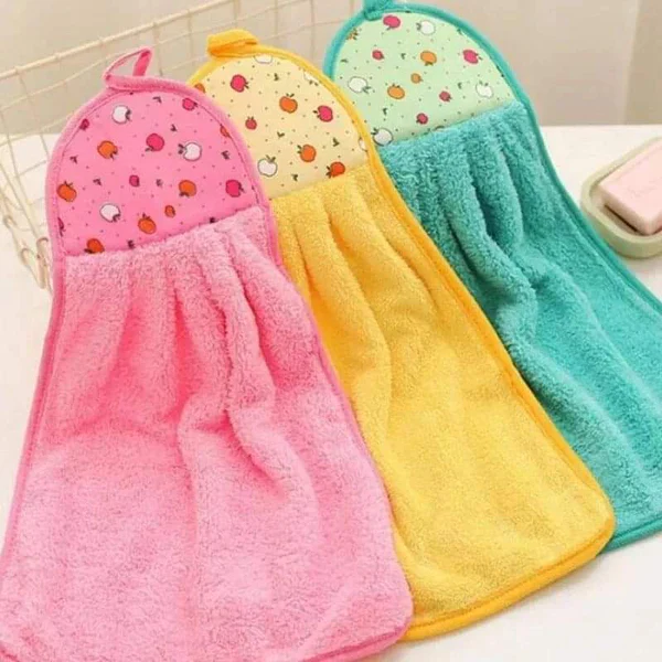 4pcs Super Absorbent Coral Fleece Kitchen Towels - Image 4
