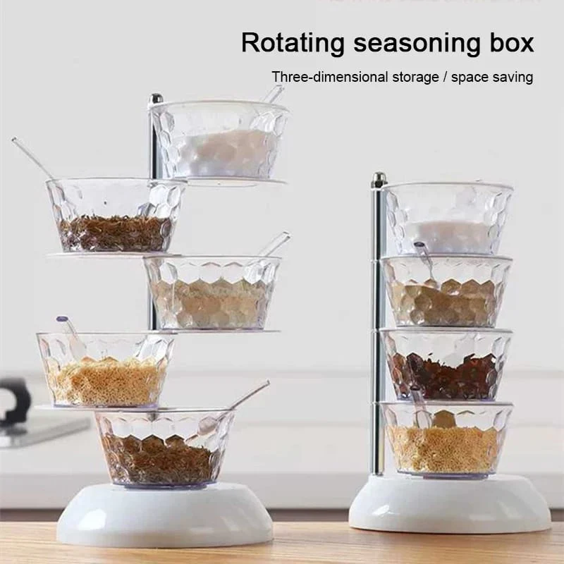 5 layer rotating spice seasoning stand - Image 2