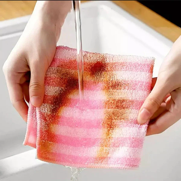 5 Pack Microfiber Dish Cloth for Washing Dishes/ cleaning surfaces - Image 3
