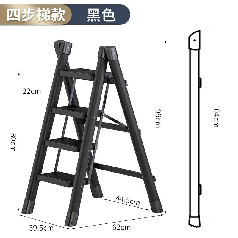 5-Step Foldable Aluminum Ladder | Heavy-Duty 330kg Capacity | Home & Office Us - Image 6