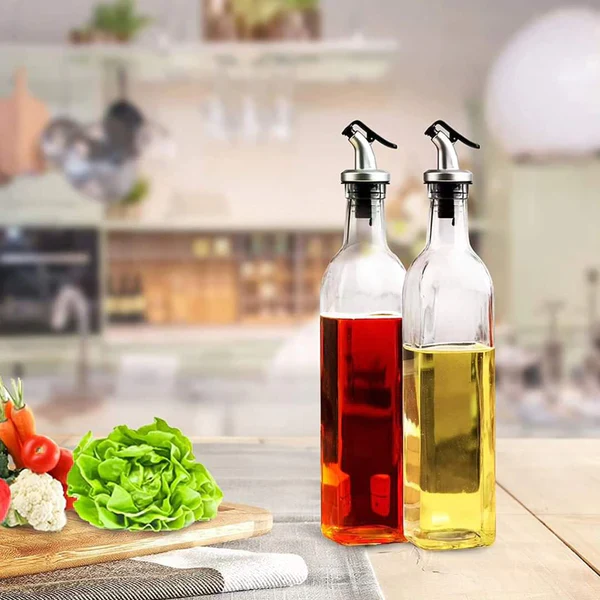 500ml Clear glass oil dispenser bottle - Image 3