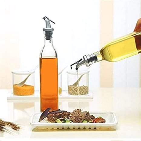 500ml Clear glass oil dispenser bottle - Image 8