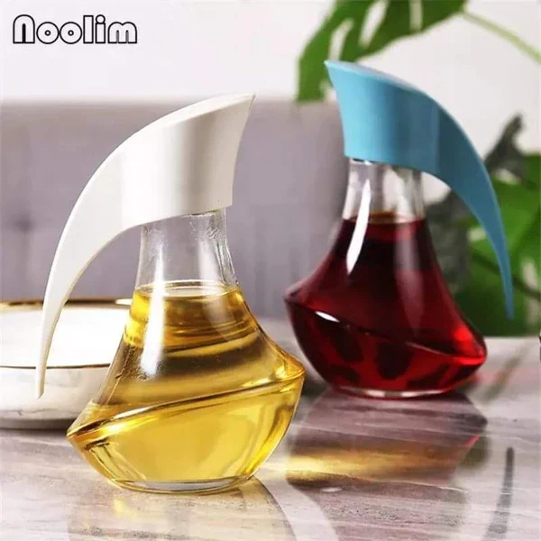 500ml Heavy Gauge Oil /Vinegar Jar White Lid - Image 2