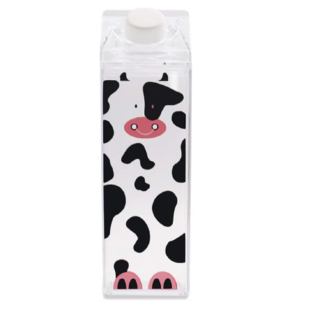 500ml Milk Carton Shaped Water Bottle & Fridge Organiser – Leakproof Square Plastic Bottle for Gym, Fitness, Camping & Sports - Image 2