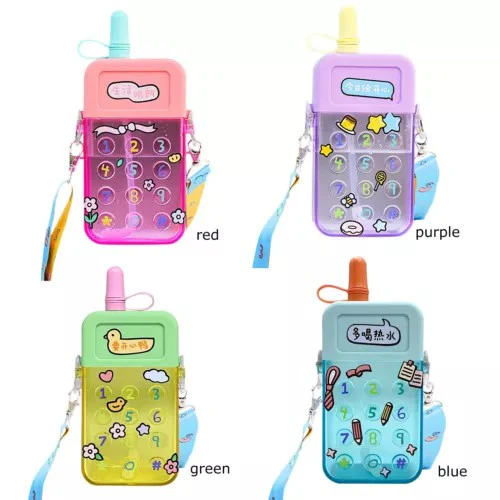 500ml Mobile Phone Shaped Water Bottle Adjustable Shoulder Straps for Kids and teenagers - Image 4