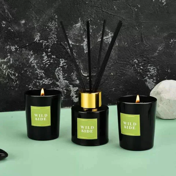 Home Fragrance Flameless Scents 50ml Reed Diffuser & 2pc scented candles - Image 3