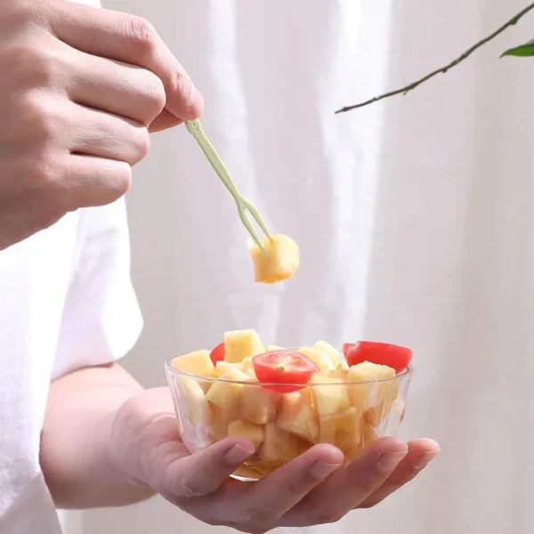 50pc Plastic Reusable Forks Stick - Image 2