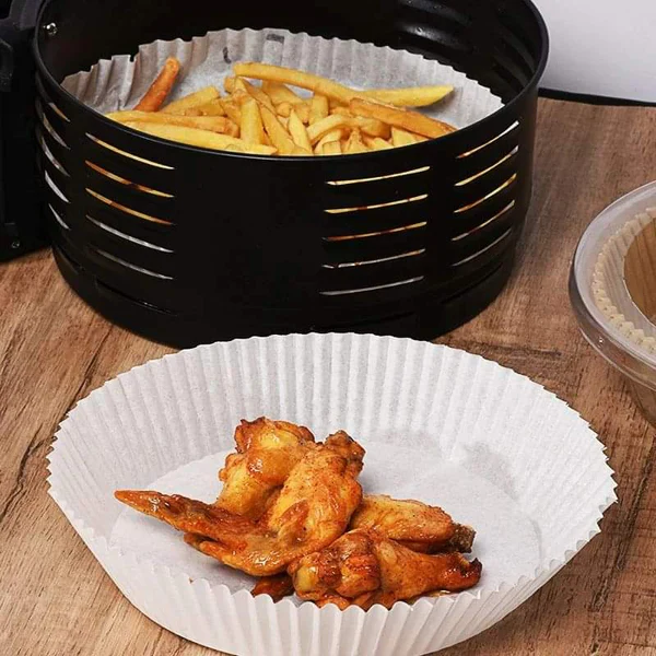 50pcs Disposable Air Fryer Parchment Paper Liners – Nonstick & Oil-Proof - Image 4