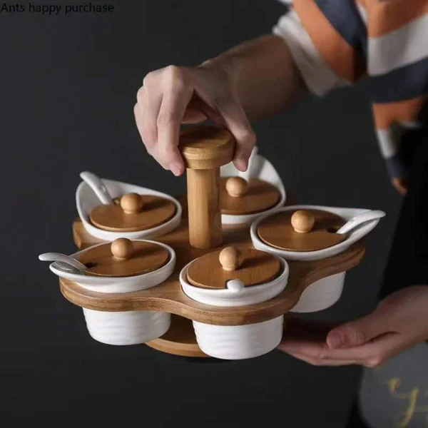 5Grid Rotating Spice Rack Set - Image 2