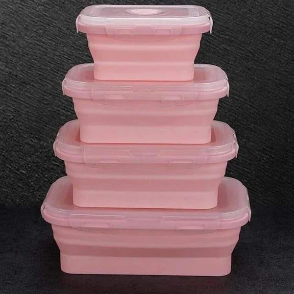 5pcs Collapsible Silicone Storage Containers - Image 2