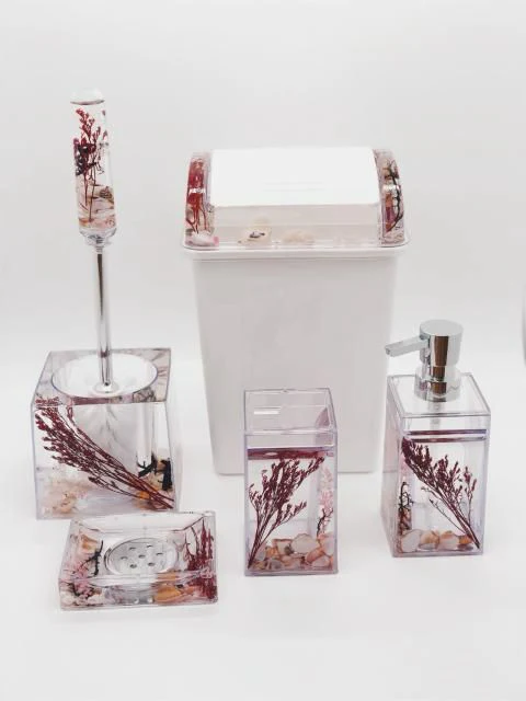 5pcs WATER SHELL FLOWER bathroom accessories set - Image 2