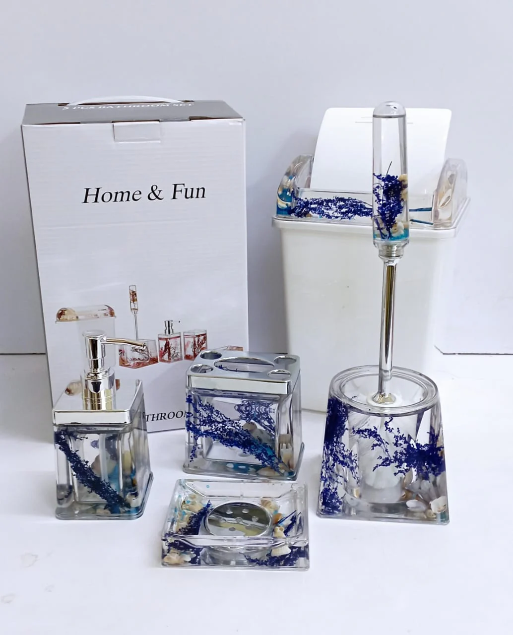 5pcs WATER SHELL FLOWER bathroom accessories set - Image 4