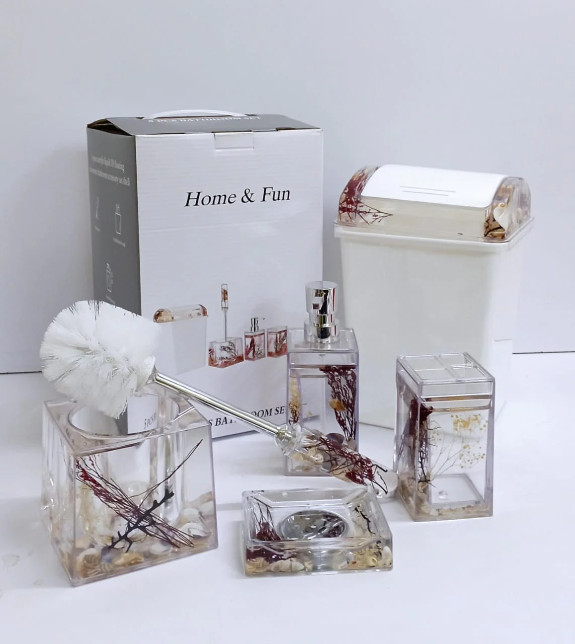 5pcs WATER SHELL FLOWER bathroom accessories set - Image 5