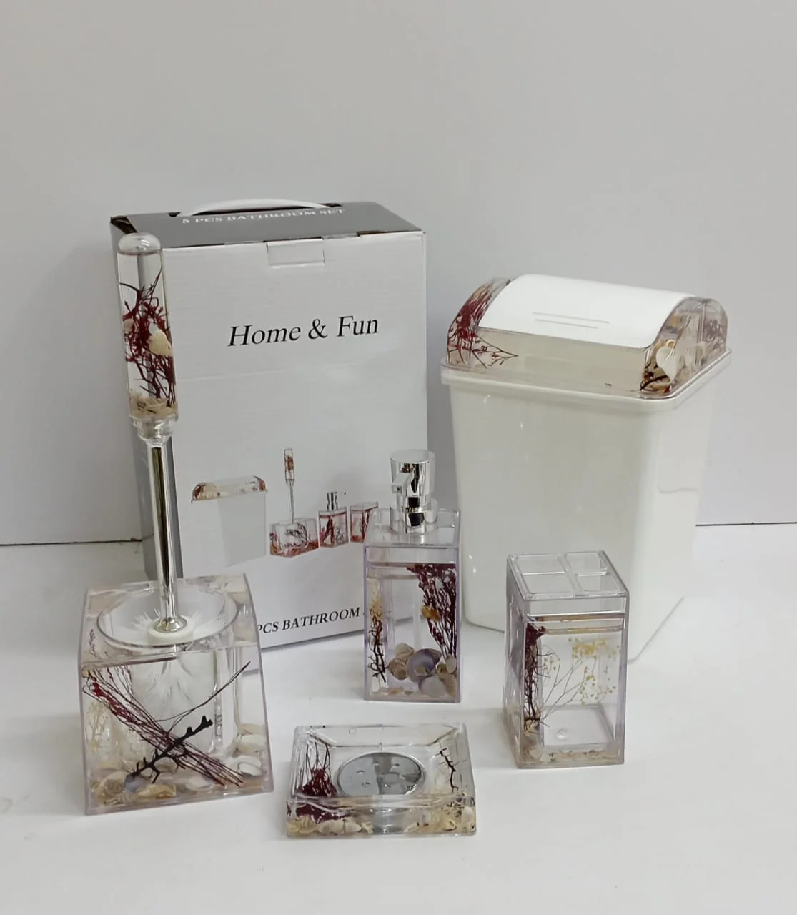 5pcs WATER SHELL FLOWER bathroom accessories set - Image 6