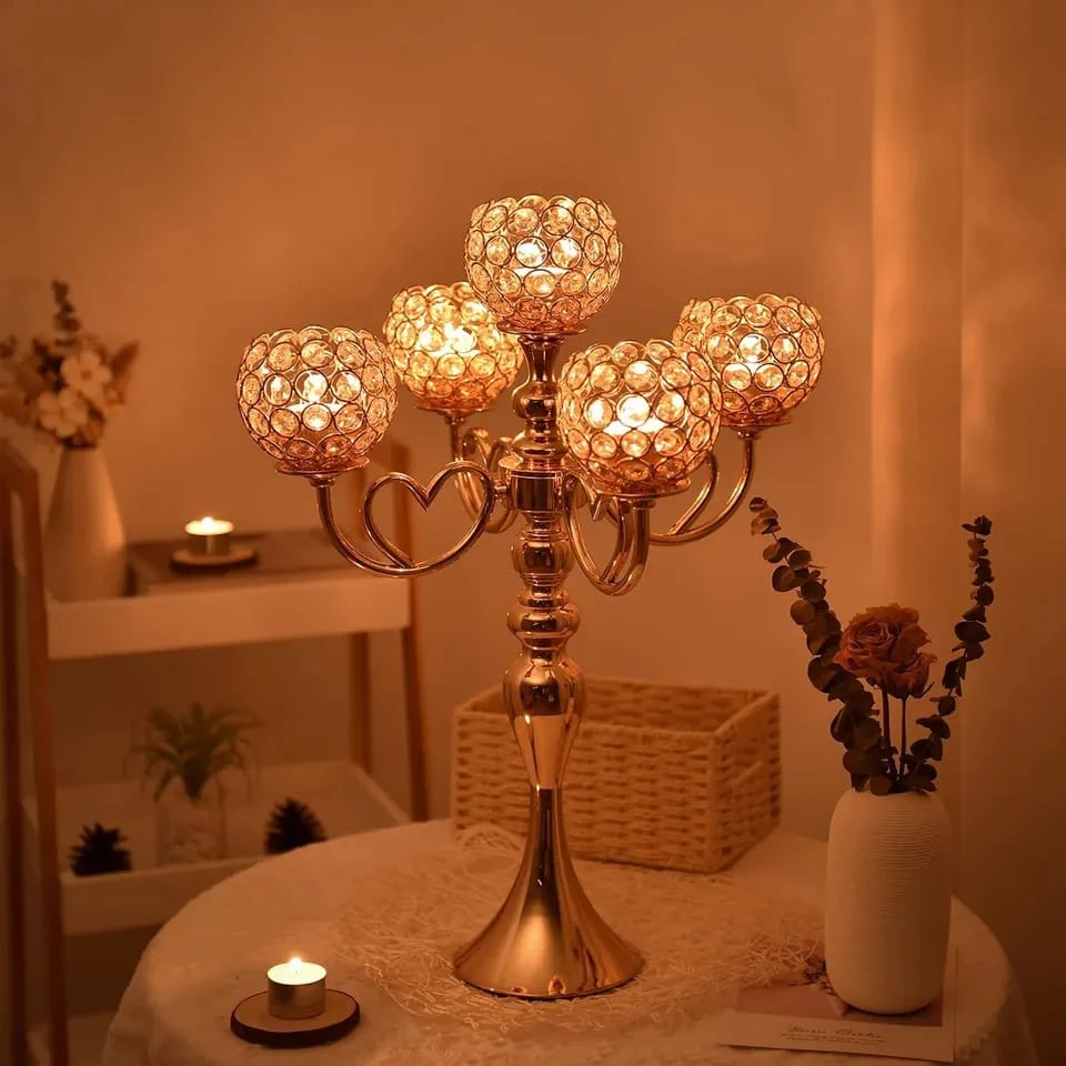 5piece Candle Metal  Candlestick - Image 2