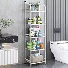 5 Tier Metallic Storage Organization Rack | Space-Saving Home Shelving Unit - Image 3