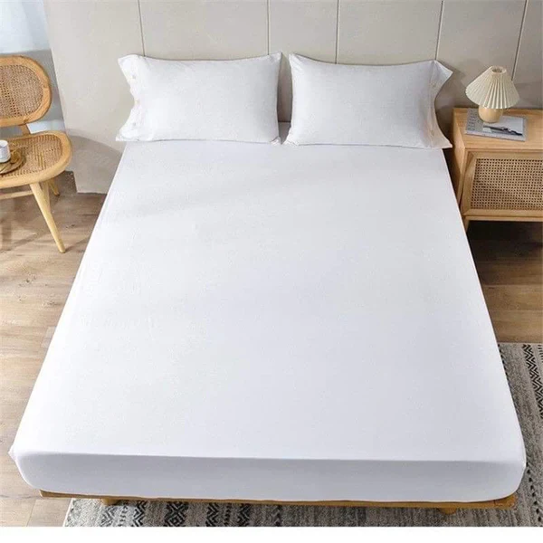 Luxury Fitted white bedsheet 6pcs Set - Image 3