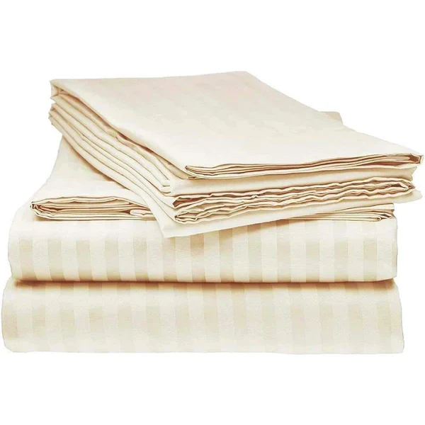 6*6 Stripped cotton bedsheets - Image 2